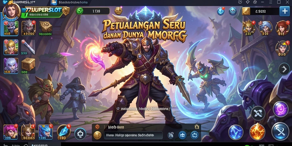 Tampilan gameplay yang menakjubkan dalam dunia MMORPG 77SUPERSLOT.