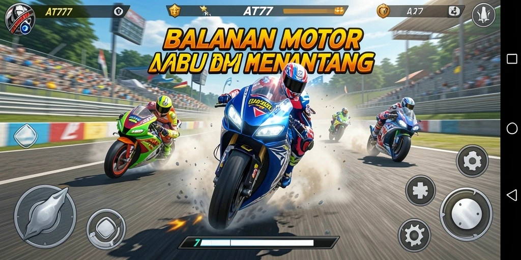 Gameplay AT777 yang seru dan menantang di lintasan balap.