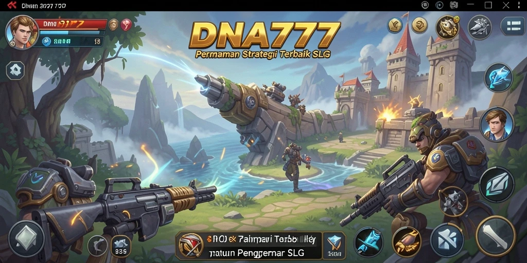Screenshot menampilkan tindakan tempur seru dalam game SLG.