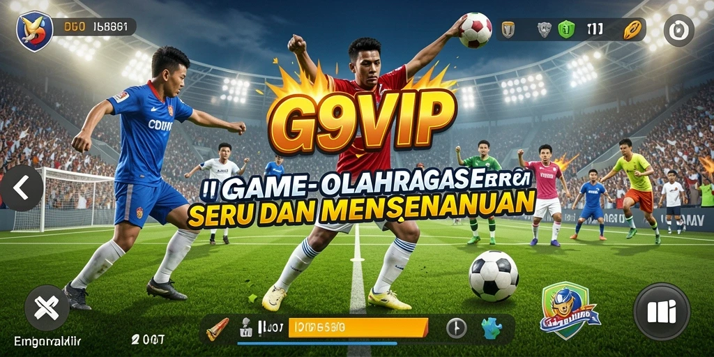 Tampilan gameplay seru G9VIP dalam pertandingan olahraga.