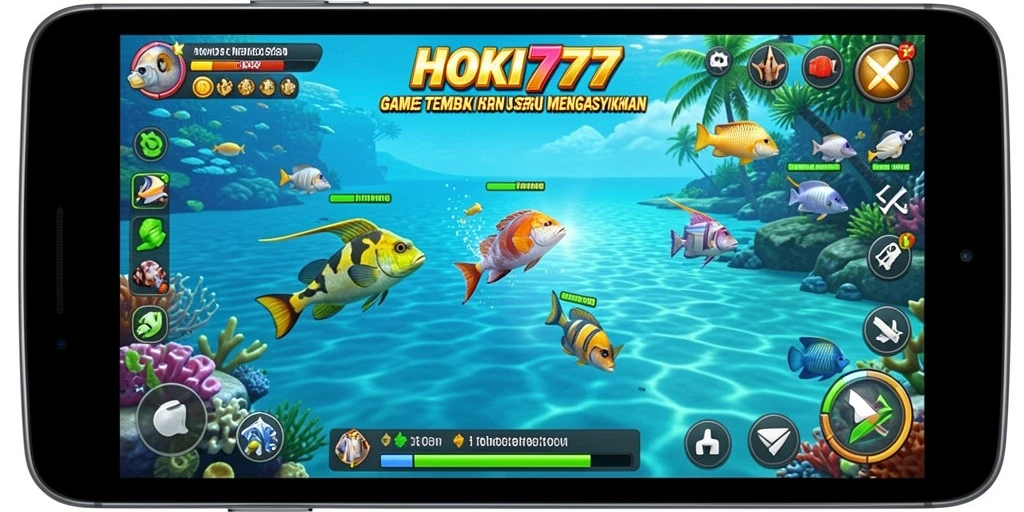 Gameplay HOKI777 yang mendebarkan saat menembak ikan.