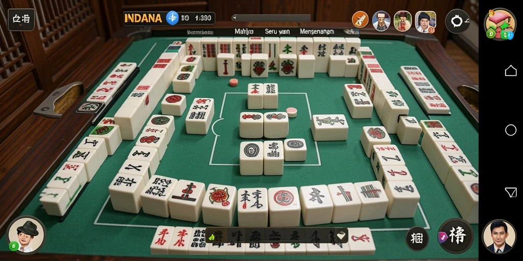 Tampilan gameplay Mahjong yang menarik di INDAAA.