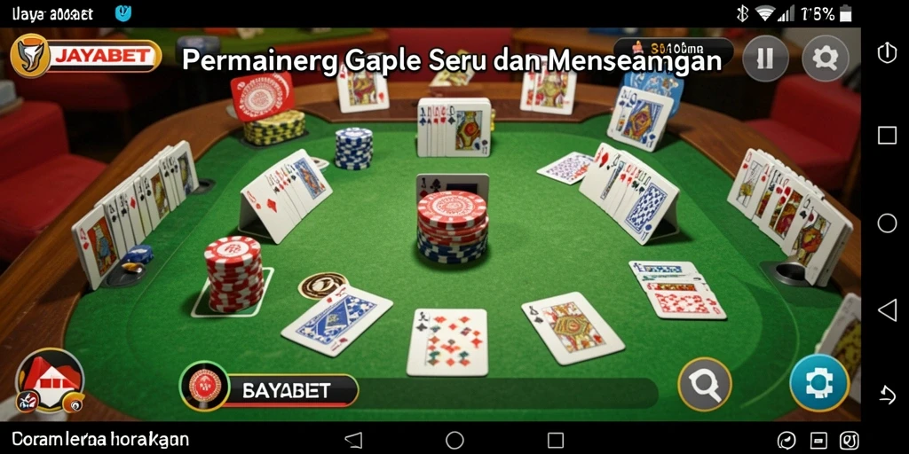 Tampilan gameplay JAYABET dengan suasana Gaple yang seru.
