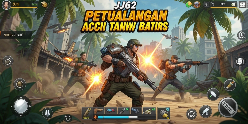 Tampilan gameplay intens JJ62 dengan aksi seru.