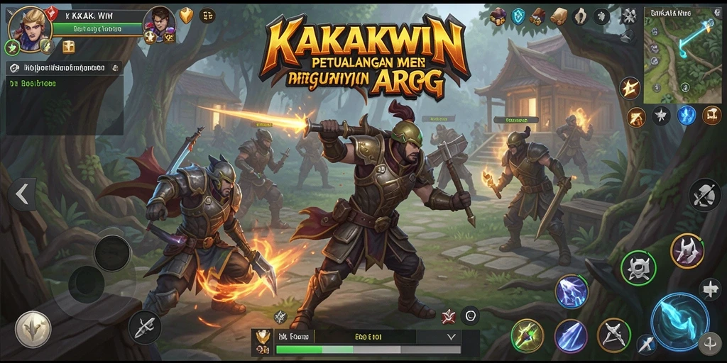 Tampilan gameplay KAKAKWIN yang menegangkan dan penuh aksi.