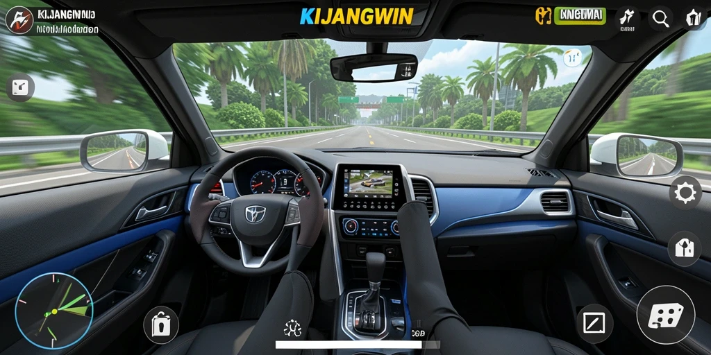 Gameplay nyata dari KIJANGWIN dengan mobil modern.