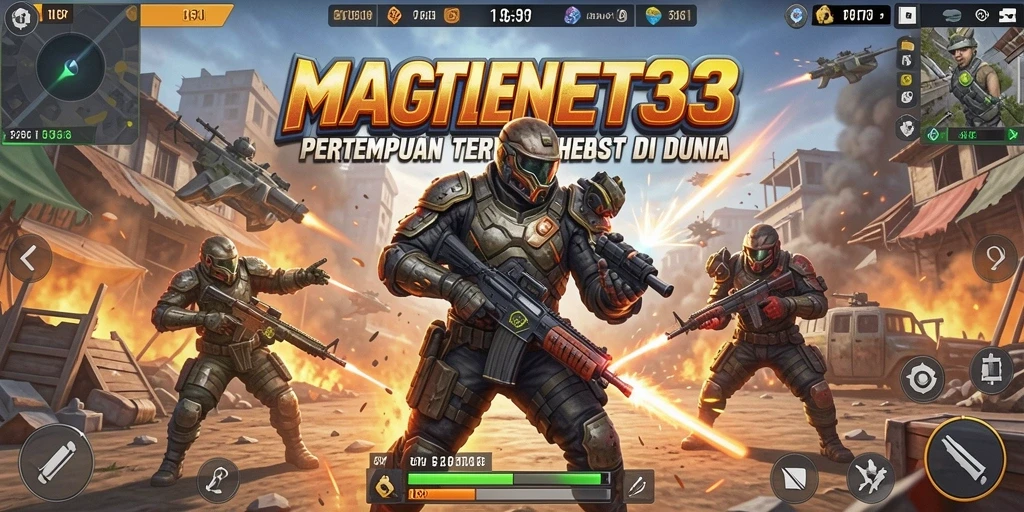 Gameplay seru MAGNET33 dengan pertempuran Battle Royale yang intens.