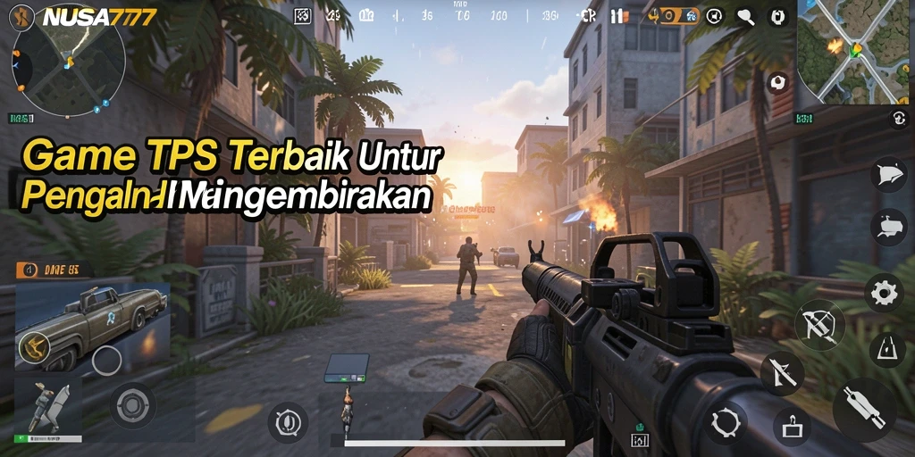 Tampilan gameplay seru NUSA777 dengan aksi TPS yang intens.