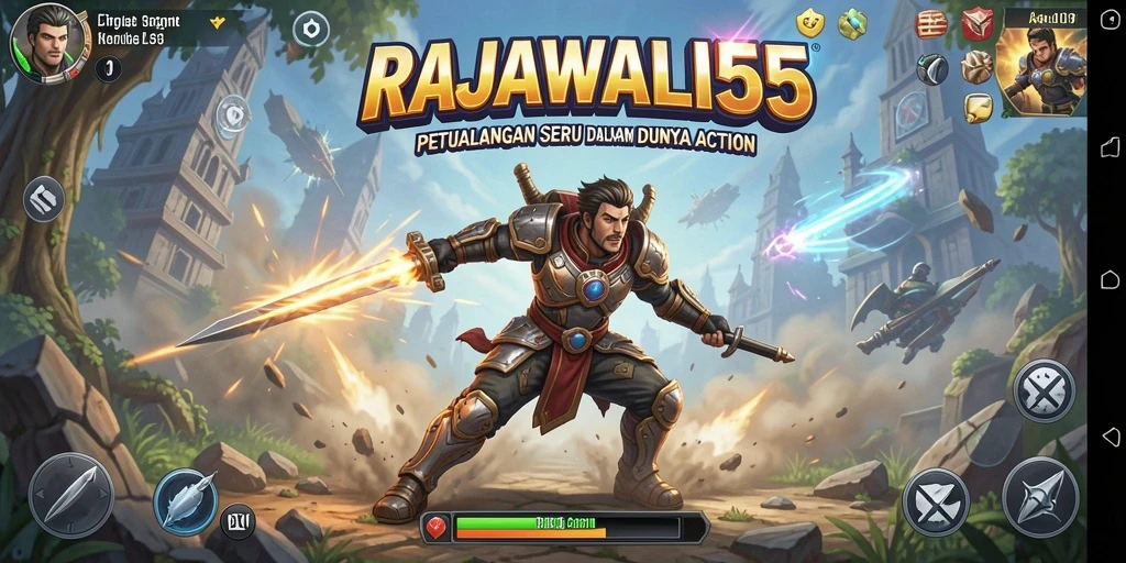Tampilan gameplay seru dalam RAJAWALI55 yang memikat.