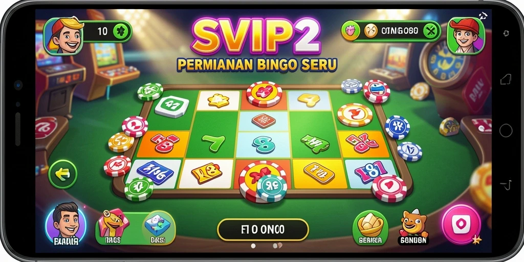 Tangkapan layar utama gameplay SVIP2 yang menampilkan suasana Bingo yang seru.